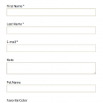Sign-up sheets sign-up form displaying fields the user will complete before they sign-up for the task.